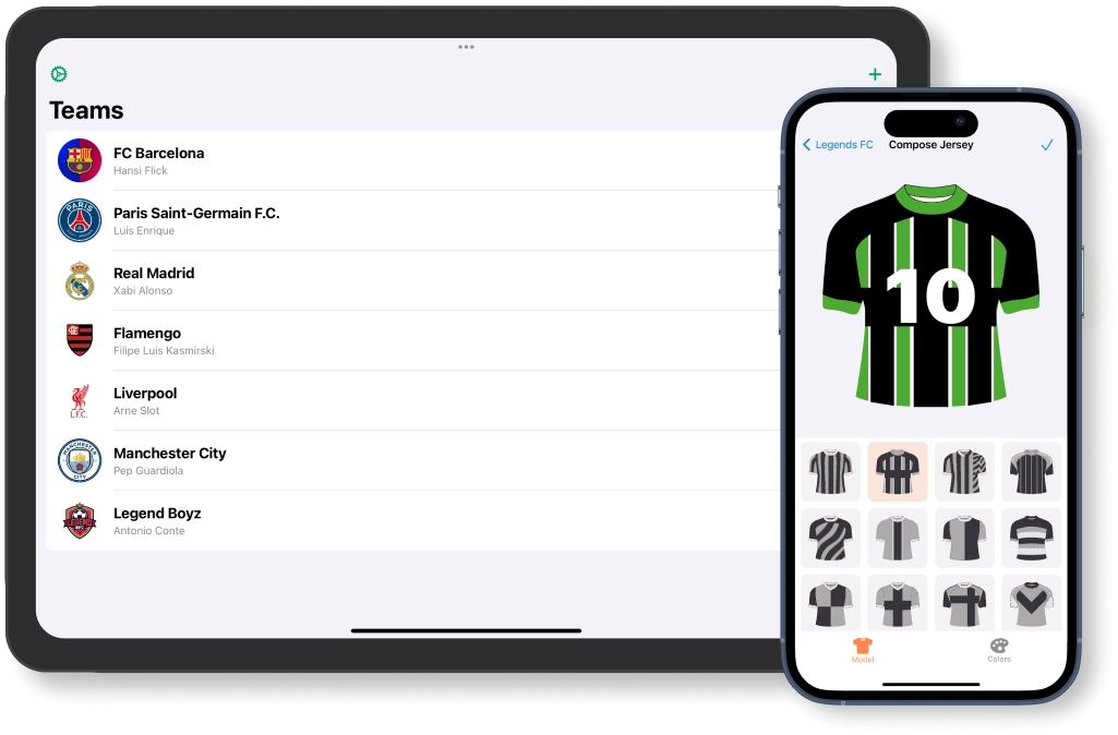 Create Teams. Customize Your Jersey
